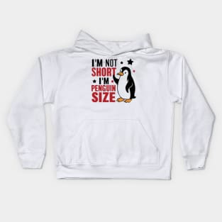 Penguin-Sized Pride: Embrace Your Height Kids Hoodie